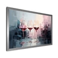 thumbnail image 2 of Designart "Wine Collage Deep Glasses" Food & Beverage Framed Wall Art Decor - Traditional Green Wine Hallway Framed Wall Art Decor, 2 of 6