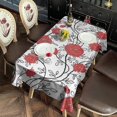 thumbnail image 5 of Pioneer Flower Floral Print Pattern Rectangle Tablecloth 60"x120",Waterproof Polyester Rectangle Table Cloth, Wipeable Spillproof Polyester Tablecloth for Dining, Camping, Indoor and Outdoor, 5 of 6