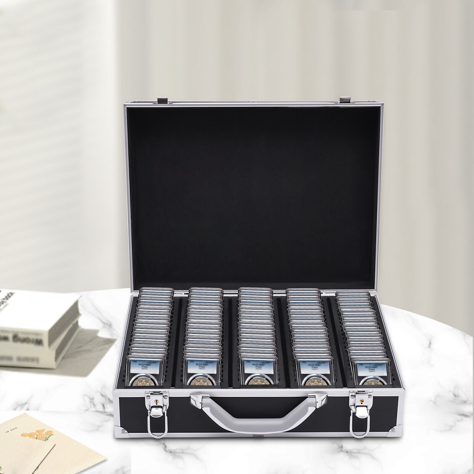 Controltek 560060 Dollar 100 Nickels Die-Cut Coin Box, Blue - 50