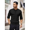thumbnail image 4 of COOFANDY Mens Knit Sweater Casual Henley Shirts Long Sleeve Pullover Sweater Button Down Shirts Fall Tops, 4 of 8