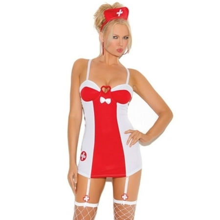 White/Red Flirty Nurse Costume Elegant Moments 9084 White/Red Large, Large