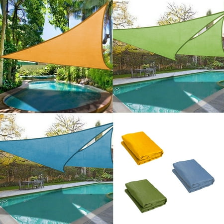 Patio Sun Block Ideas EEEKit 10'x 10'x 10' Triangle Sun Shade Sails UV Block, Sun Shade Sail Canopy Awning for Shelter Canopy Patio Garden Outdoor Facility and Activities - Green, Orange, Blue ()