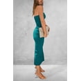 thumbnail image 2 of Vestido PRETTYGARDEN Maxi Strapless Ajustado con Abertura Lateral Azul Verde Talla L, 2 of 8