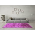 thumbnail image 3 of Ahgly Company Indoor Square Oriental Purple Traditional Area Rugs, 5' Square, 3 of 4