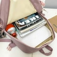 thumbnail image 4 of Solid Color Shoulder Bag Solid Color Student Pack for Laptop Book (Pink), 4 of 10