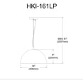 thumbnail image 2 of Dainolite 1 Light Pendant,Aluminum - Matte Black, 2 of 4