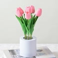 thumbnail image 4 of Lámpara de noche con forma de tulipán LED recargable, simulación de flores, lámpara de imitación para dormitorio y mesita de noche, 4 of 5