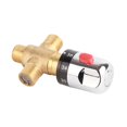 thumbnail image 1 of Brass Thermostatic Mixing Valve Water Temperature Pipe Basin Thermostat Control, 1 of 5