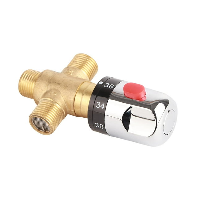 Brass Thermostatic Mixing Valve Water Temperature Pipe Basin Thermostat Control