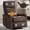 Dark Brown, variant on Massage Chair Recliner with Heat, Swivel Rocking Chair Recliner with High Back, Manual Nursery Recliners for Adults,Small Recliner Chair for Small Spaces, Living Room Bedroom, Fabric (Dark Brown)