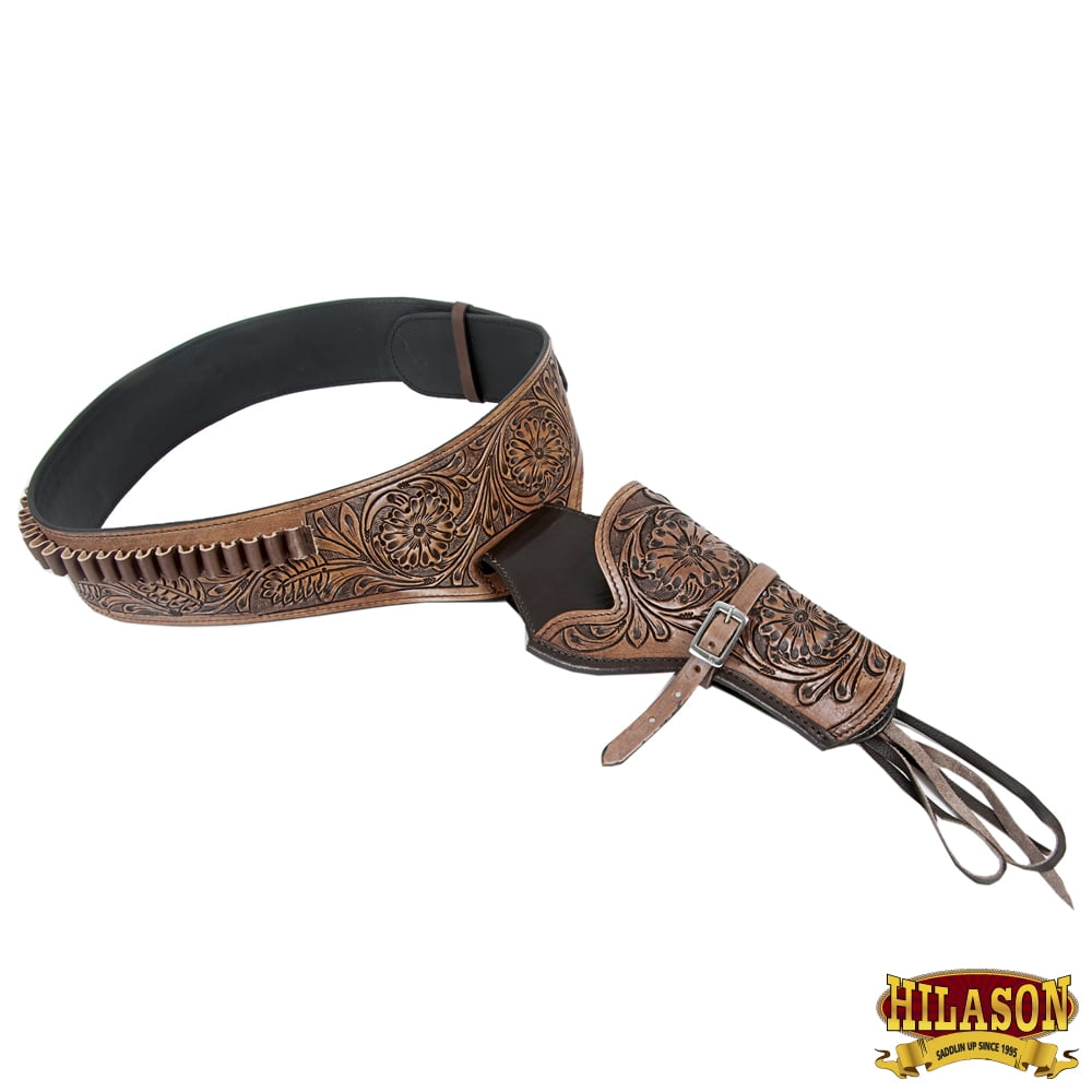 C-2-52 52 In Hilason Western Right Hand Gun Holster Rig 22 Cal Leather Cowboy