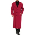 thumbnail image 1 of Abrigo de invierno para hombres Inspire Chic, abrigo de doble botonadura con solapa de muesca, color sólido, burdeos, 1 of 7