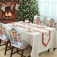 thumbnail image 4 of Christmas Snowman Chair Covers Set of 6 Winter Xmas House Pine Tree Snow Scene Chair Back Covers Stretch Removable Washable Slipcovers Protector for Dining Room Kitchen Party Decor, 4 of 5