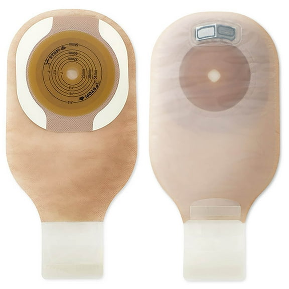 Premier Ostomy Pouch Drainable up to 2.5" Stoma 12"L 1pc System Beige 8371, 10 Ct