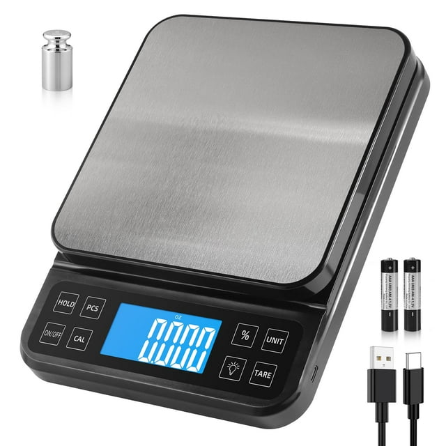 Báscula de cocina BOMATA grande de 5 kg/11 libras con alta precisión de 0,1 g