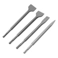 thumbnail image 4 of Kit de 4 brocas de cincel de vástago redondo, puntiagudas y planas, para martillo eléctrico, para estructuras de hormigón., 4 of 14