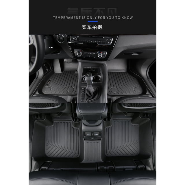 eing All Weather Pu Leather Floor Mats for Car SUV & Truck - 5 Pack/Set (Front & Rear), Heavy Duty Protection,Crown Car Floor Cushion,Cute Pink Car Accessories