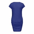 thumbnail image 5 of Vêtements de Grossesse Offres de l'Action de Grâce Liquidation Été Vêtements de Maternité pour Femmes Col Rond Manches Courtes Volants Pli Hauts de Grossesse, 5 of 5