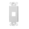 thumbnail image 5 of Cmple - 1 Port Decorator Wall Plate Insert 1-Gang Keystone Faceplate Standard Keystone Jack Decorative Wall Plate - White, 5 of 5
