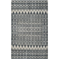 SAFAVIEH Kenya Mana Geometric Area Rug, Charcoal, 5' x 8'