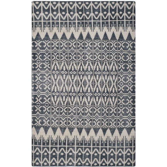 SAFAVIEH Kenya Mana Geometric Area Rug, Charcoal, 5' x 8'
