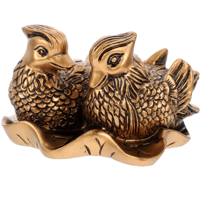 Modelo de pato mandarín para boda, escultura de pato mandarín de escritorio, regalo de boda