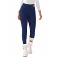 thumbnail image 6 of VORENI Women's Fleece Lined Leggings, High Waisted Winter Leggings for Women, Soft Stretch Thermal Warm Pants, Navy, 6 of 8