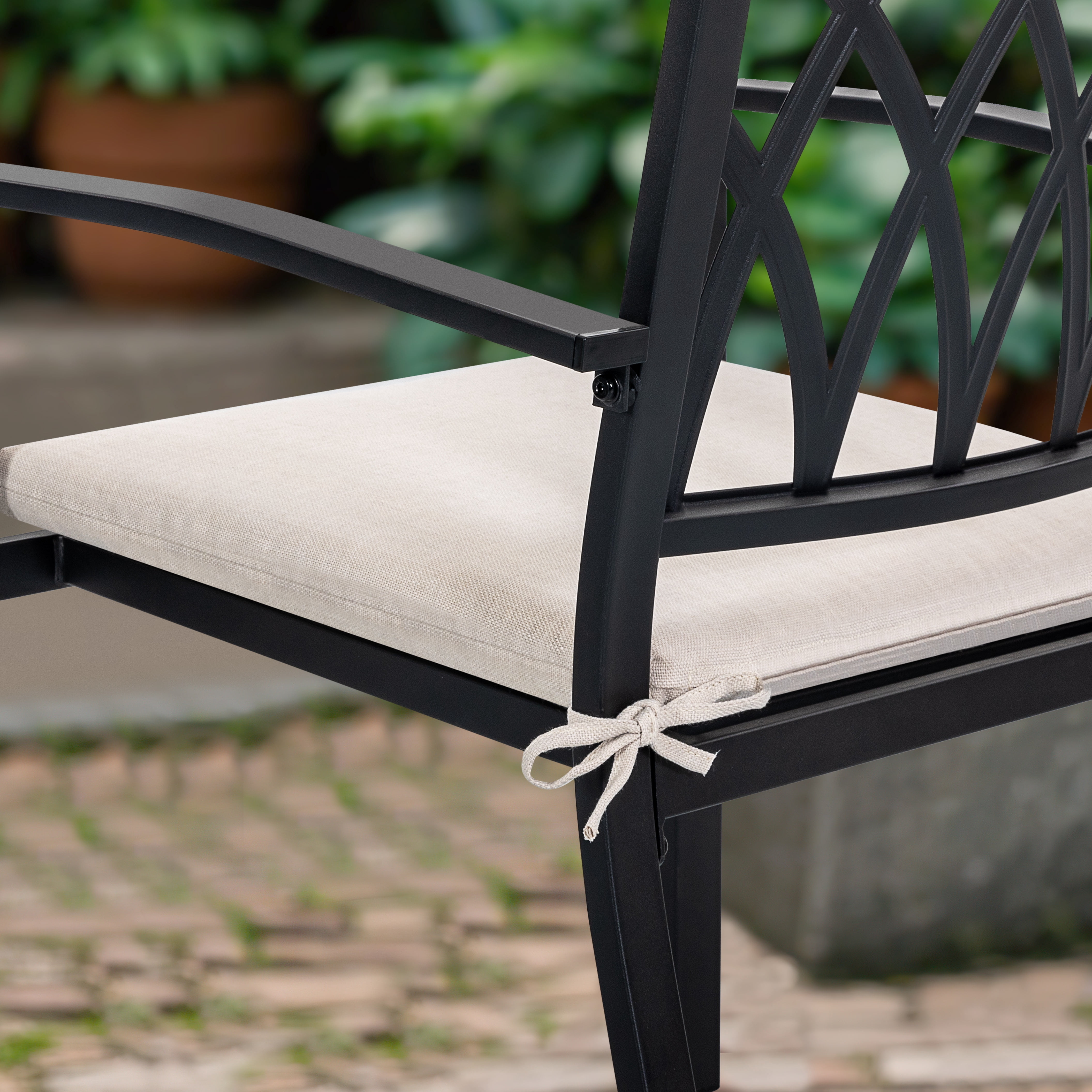 Nuu Garden Outdoor Patio Chair Cushions Set of 2, Outdoor Seat Cushions for Patio Furniture Patio Chair Cushions with Zippers, Square Outdoor Chair Pads, Beige