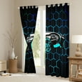 thumbnail image 3 of Manfei Extreme Sports Game Black Out Curtains,Speed Race Car Curtains Pack of 2 (42x63 Each),Blue Hockeycomb Hexagon Bedroom Curtains For Boys Kids,Microfiber Bedroom Decor, 3 of 6