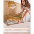 thumbnail image 5 of Orange Coastal Beach Pillow Cases Queen Size Set of 2, Smooth Satin Pillowcase for Hair and Skin, Summer Nautical Oil Painting Decorative Cooling Bed Pillow Covers with Zipper, 20x30 Inches, 5 of 5