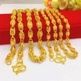 thumbnail image 3 of QQTDFG 3 Types 24K Yellow Gold Plated Fashion Eyes Chains Necklace for Men Women 24"-4mm 24" 17g, 3 of 9