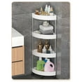 thumbnail image 5 of Dadiaei 4 Tier Corner Shelves for Living Room,Bedroom,Bathroom,Kitchen - Plastic Metal Splicing Storage Rack,Space-Saving Organizer,Durable Ground Cabinet for Home,Office,Shower (Organizador De Ducha), 5 of 6
