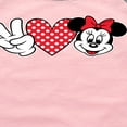 thumbnail image 3 of Mickey & Friends - Peace Love Minnie - Toddler And Youth Girls Raglan Graphic T-Shirt, 3 of 4