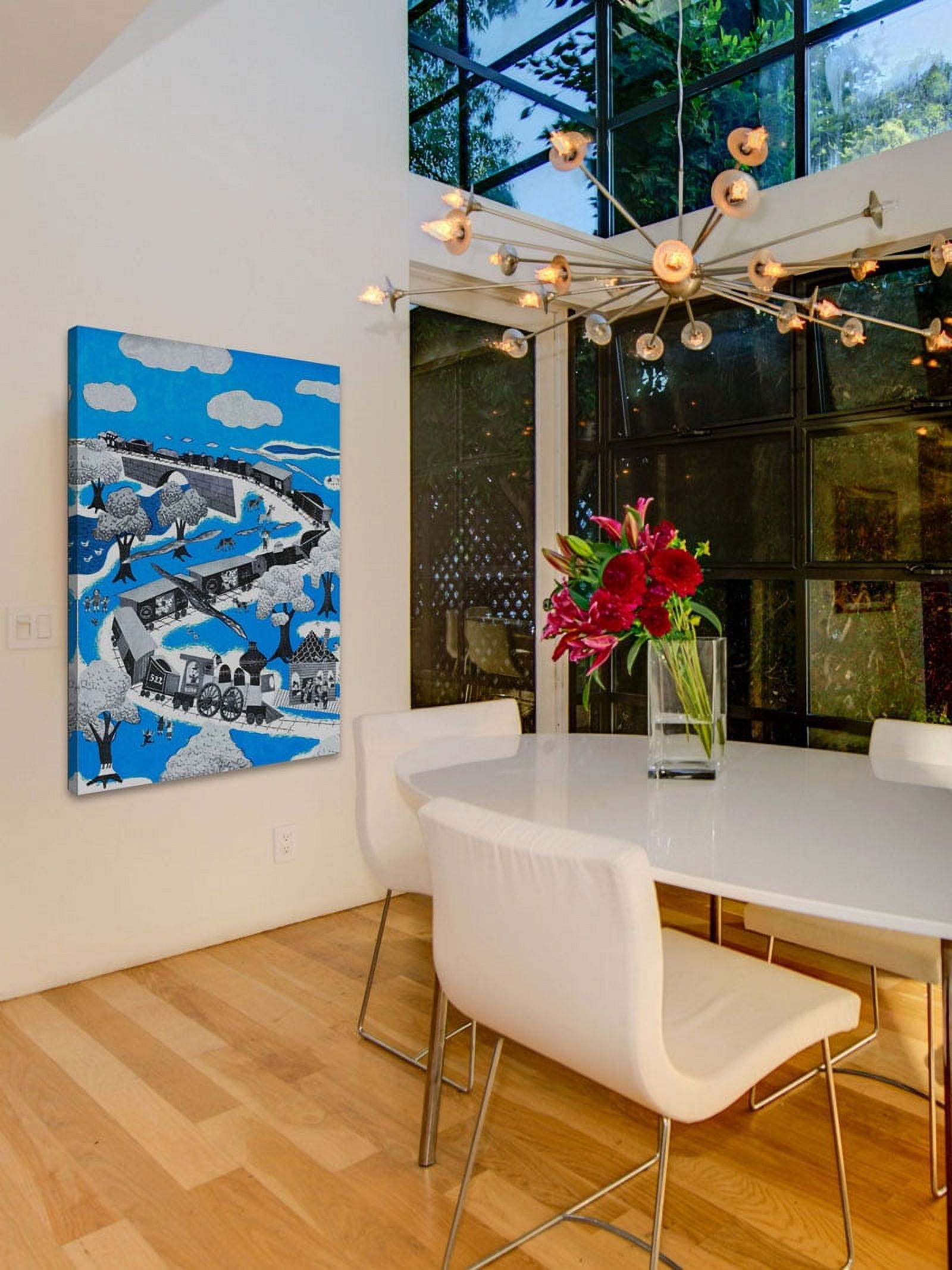 "The Longest Train" Painting Print on Wrapped Canvas