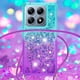 thumbnail image 4 of Funda para Xiaomi 14T/14T Pro 5G Brillantina Líquida Divertida Reluciente y con Cristales en Movimiento Cuerpo Cruzado con Cordón Ajustable, 4 of 5