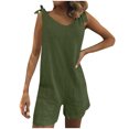 thumbnail image 2 of Styesk Shorts pour Femmes Mode Été Solide Poche Décontractée Combinaison Sans Manches, 2 of 7
