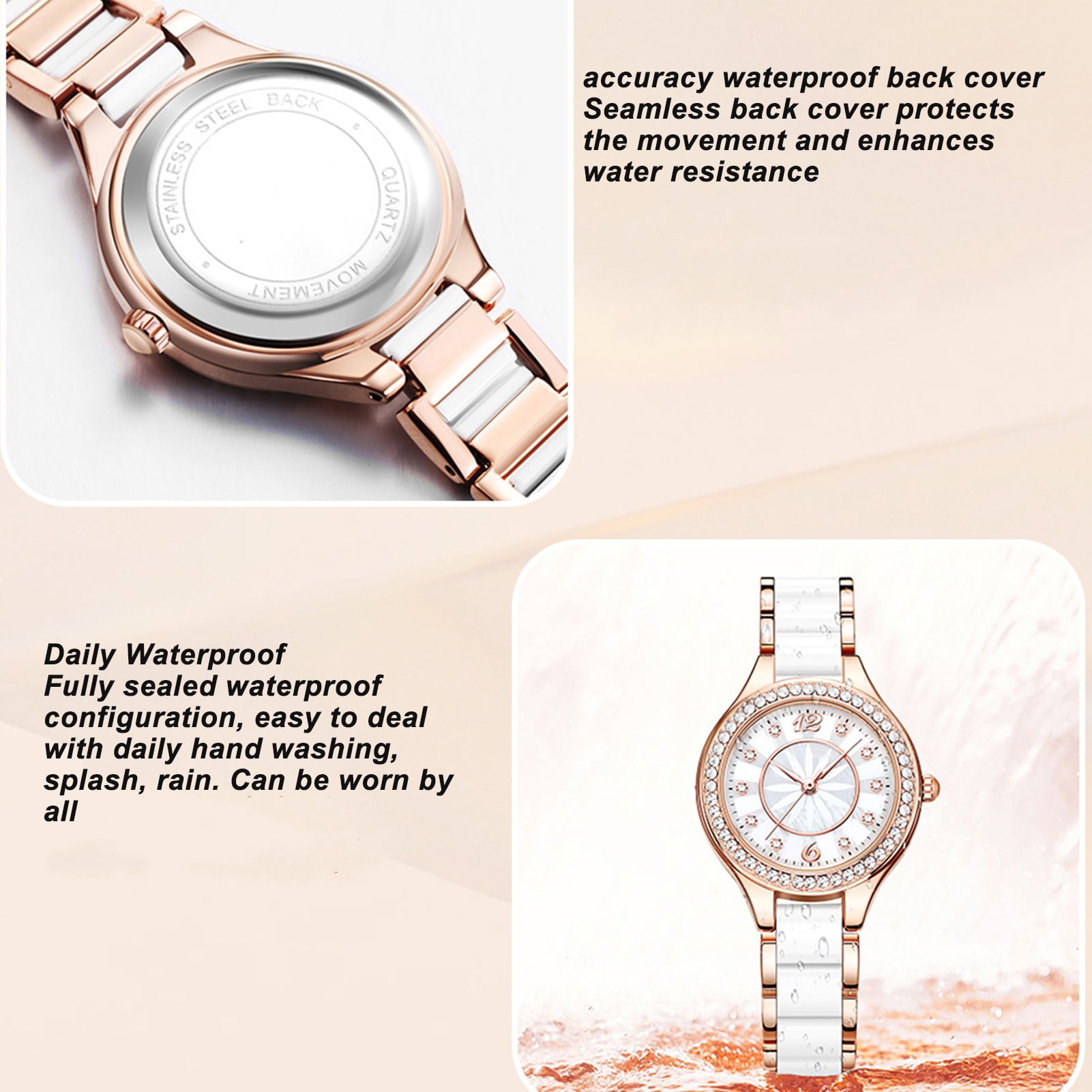 Quartz Watch Wrist Watch Waterproof Multi Purpose Accurate Time Display Stainless Steel Elegance For Work Walmart