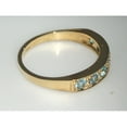 thumbnail image 3 of LBG Solid 10k .417 Yellow Gold Natural Blue Topaz Womens Band Ring - Sizes 4 to 12 Available, 3 of 3