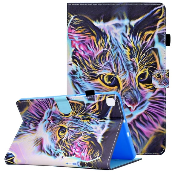 Galaxy Tab S6 Lite 10.4 inch Case 2020, Allytech PU Leather Scratch-Free Case with Auto Sleep/Wake Smart Folio Card Slots Pen Holder Case for Samsung Galaxy Tab S6 Lite T500/T505/T507, Colorful Cat