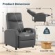 thumbnail image 2 of Korser Sillón Reclinable Push Back Con Masaje Y Calefacción,Cuero PU,Gris, 2 of 6