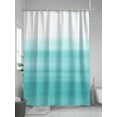 thumbnail image 5 of Aqua White Shower Curtain, Abstract Brush Stroke Bathroom Decor Curtains Set with Hooks, Waterproof Fabric Home Accessories， Stall 36 X 78 Inch, 5 of 6