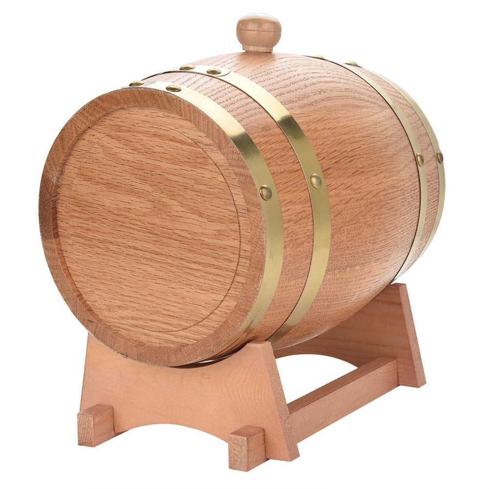 Tebru Oak Barrel, Vintage Wood Oak Timber Wine Barrel for Beer Whiskey Rum Port, Vintage Wood Oak