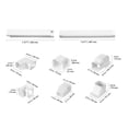thumbnail image 4 of SKYSHALO Mini Split Line Set Cover Kit, 3" Width, 17.7ft Length, PVC, Includes 10 Straight Ducts & Complete Accessories, Simplified Installation, Customizable for Heat Pumps, White, 4 of 9