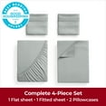 thumbnail image 3 of Mellanni Iconic Sheet Set 90 GSM Microfiber, Extra Deep Pocket, 4 Piece Full, Spa Mint, 3 of 8