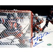 Pat LaFontaine Autographed Backhand Shot 8" x 10" Photograph