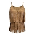 thumbnail image 4 of RUTAYY Women's Tank Tops Boho Fringe Tops Lightweight V-Neck Sleeveless Camisole Summer Casual Daily Wear Holiday Chic Vest, 4 of 5