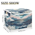 thumbnail image 5 of Yayeee Collapsible Cube Storage Bin with Lid Fabric Closet Decorative Basket with Handles, Rolling Waves, 5 of 7