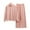 Pink, variant on Giftesty Womens Two Piece Homewear Outfits Women's High Collar Long Sleeved Pants Thin Velvet For Going Out Oversized Loose Wide Leg Pants Home Clothing Set
