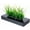 Black, variant on 15 Inch Large Artificial Green Grass Plants in Premium Acacia Solid Wood Decorative Planter, Tabletop Faux Greenery Decor with Wooden Rectangular Container