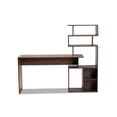 thumbnail image 2 of Baxton Studio Foster Modern and Contemporary Walnut Brown Finished Wood Storage Desk with Shelves, 2 of 6